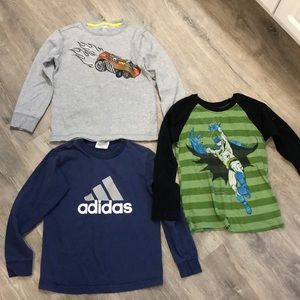 Boys Long Sleeve Tee Lot, Size Small 6/7